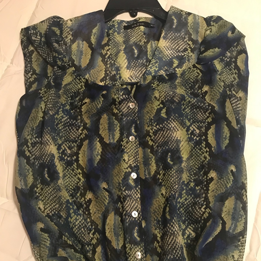Snakeskin Print Blouse